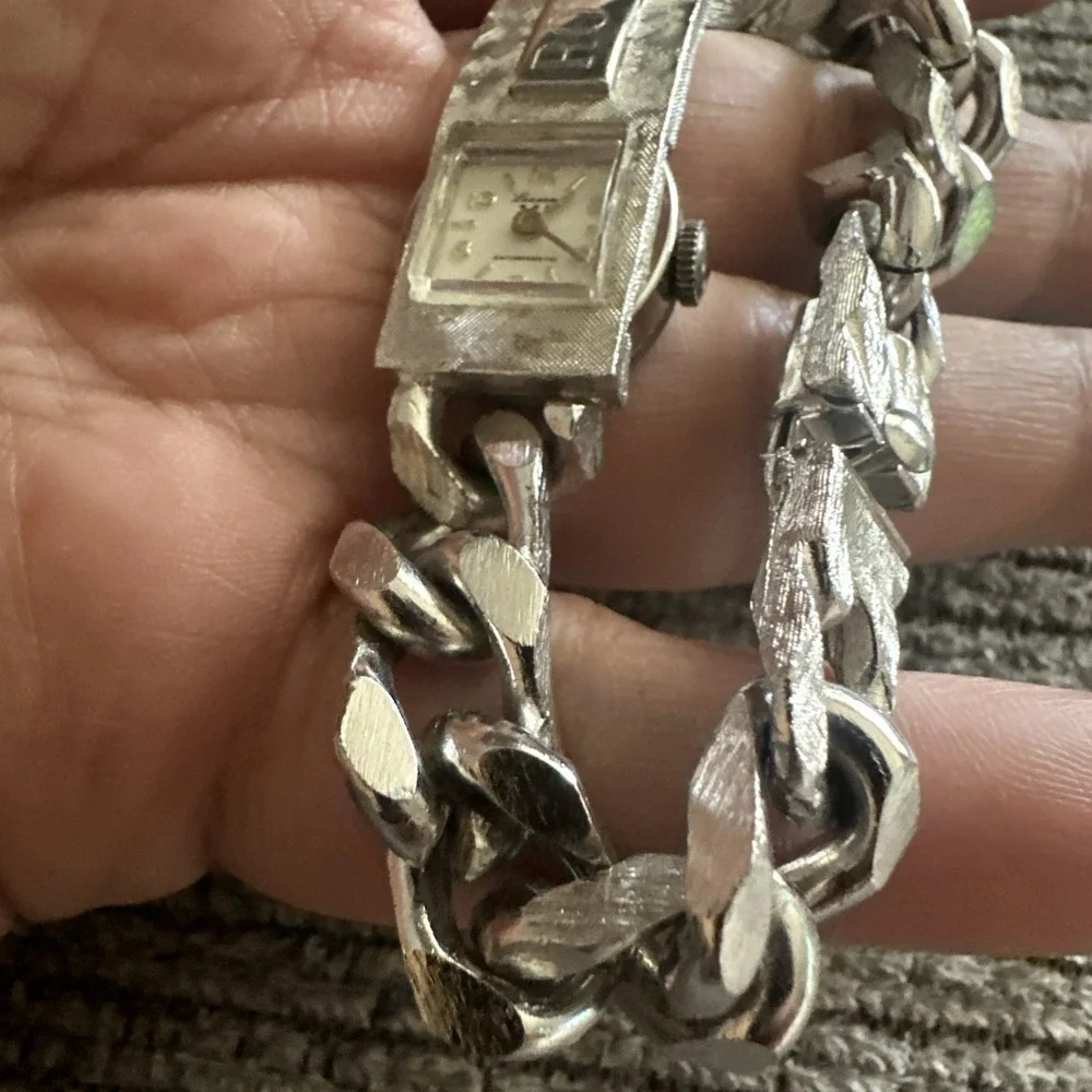 Works VTG Lucerne Swiss Silver Manual Wind Women Bracelet Watch For ROY Fit 6.25